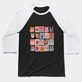 a lot of cats in the frames Baseball T-Shirt